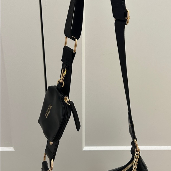 Juicy Couture (NWT) Quilted Black Juicy Puff Half Moon Crossbody Bag - Picture 7 of 14